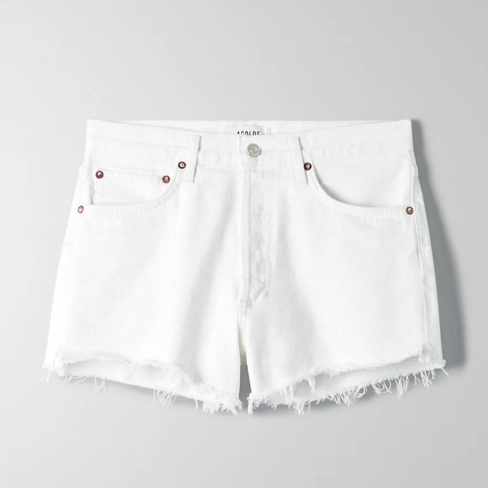Aritzia Agolde Parker Shorts White Size 28